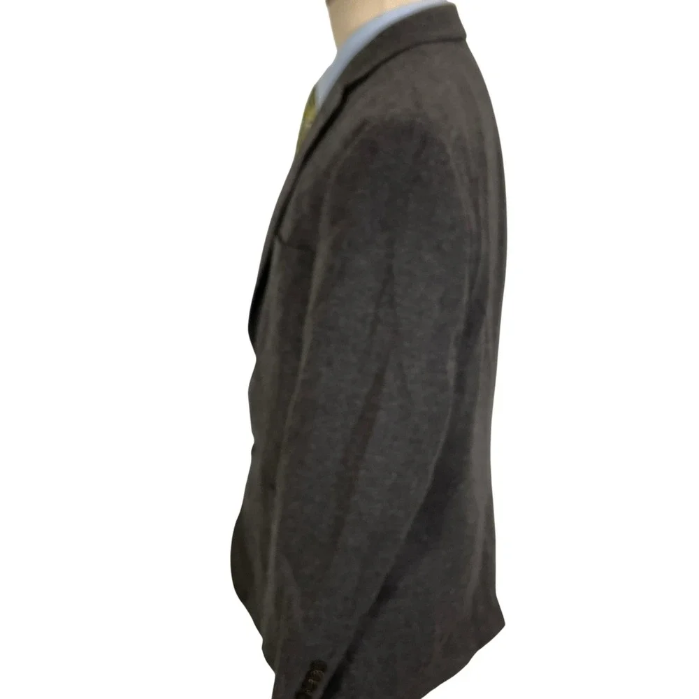 Lauren Ralph Lauren Blazer Mens 43R Charcoal Gray‎ Wool Silk Cashmere Jacket